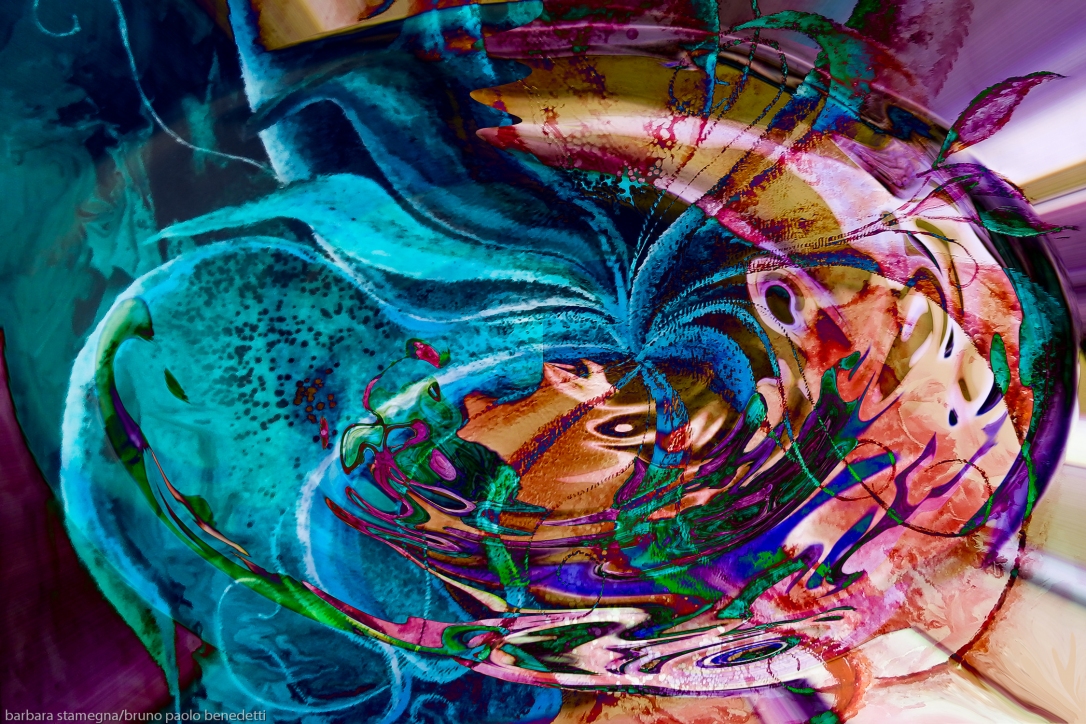colorful abstract swirl art: colors vortex image with swirling objects and shades photography painting fusion art image