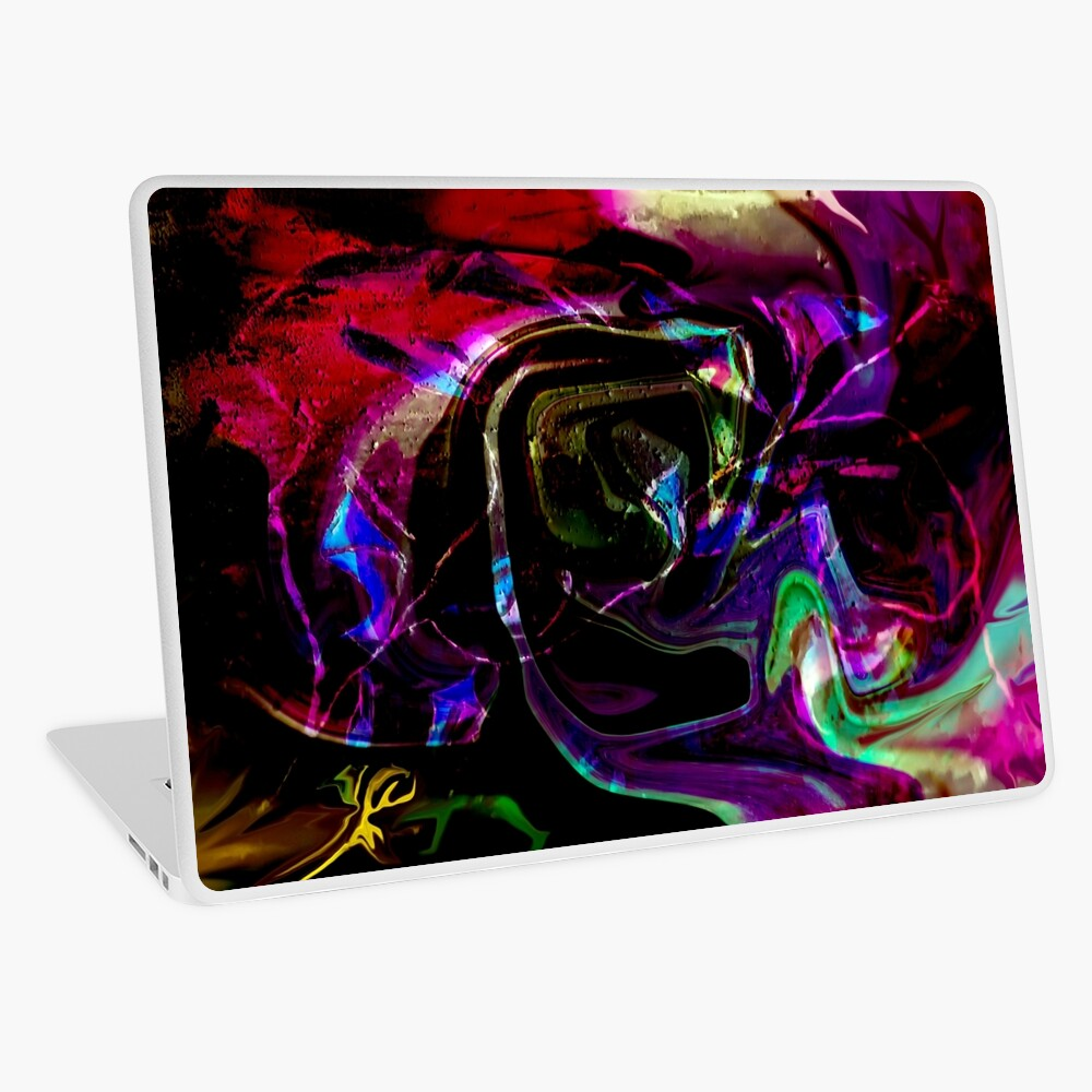 rainbow colored shapes laptop skin